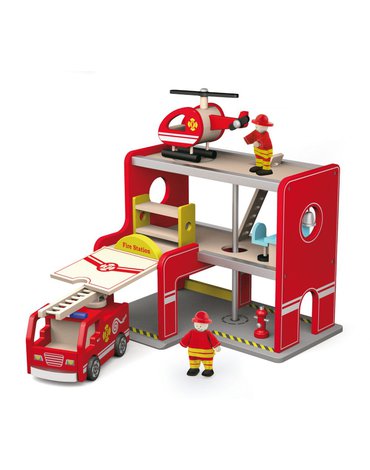 Viga - Zabawka dla chłopca - Remiza strażacka z akcesoriami