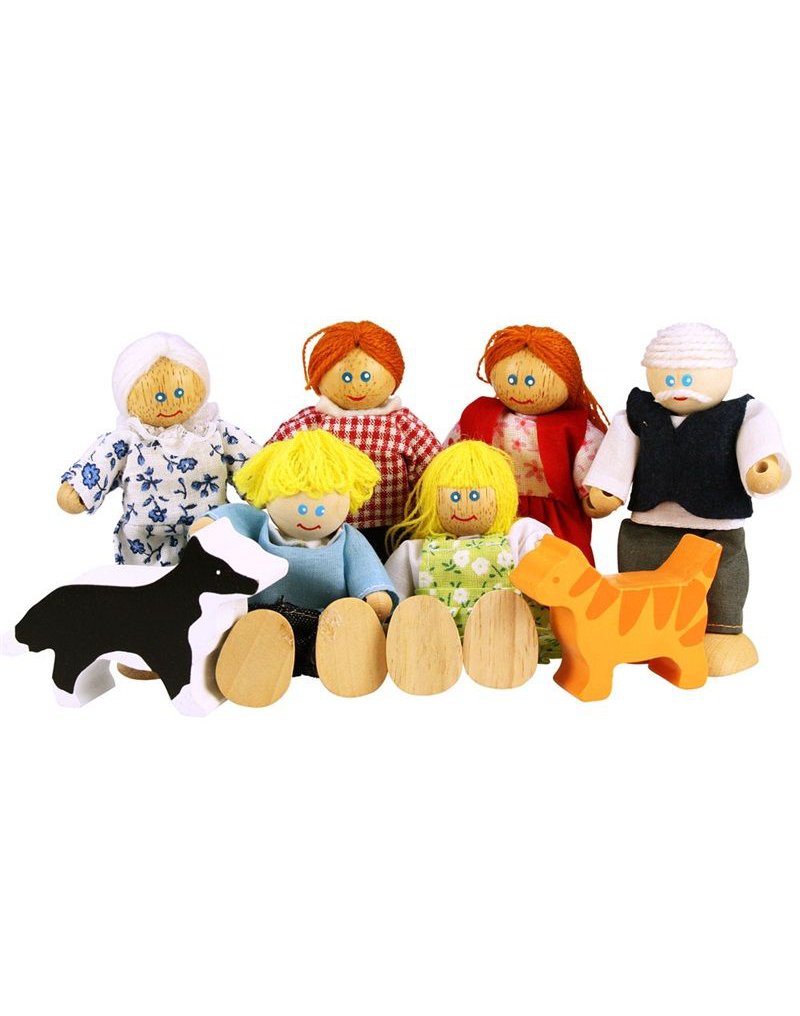 Bigjigs - Rodzina - drewniane lalki do domku