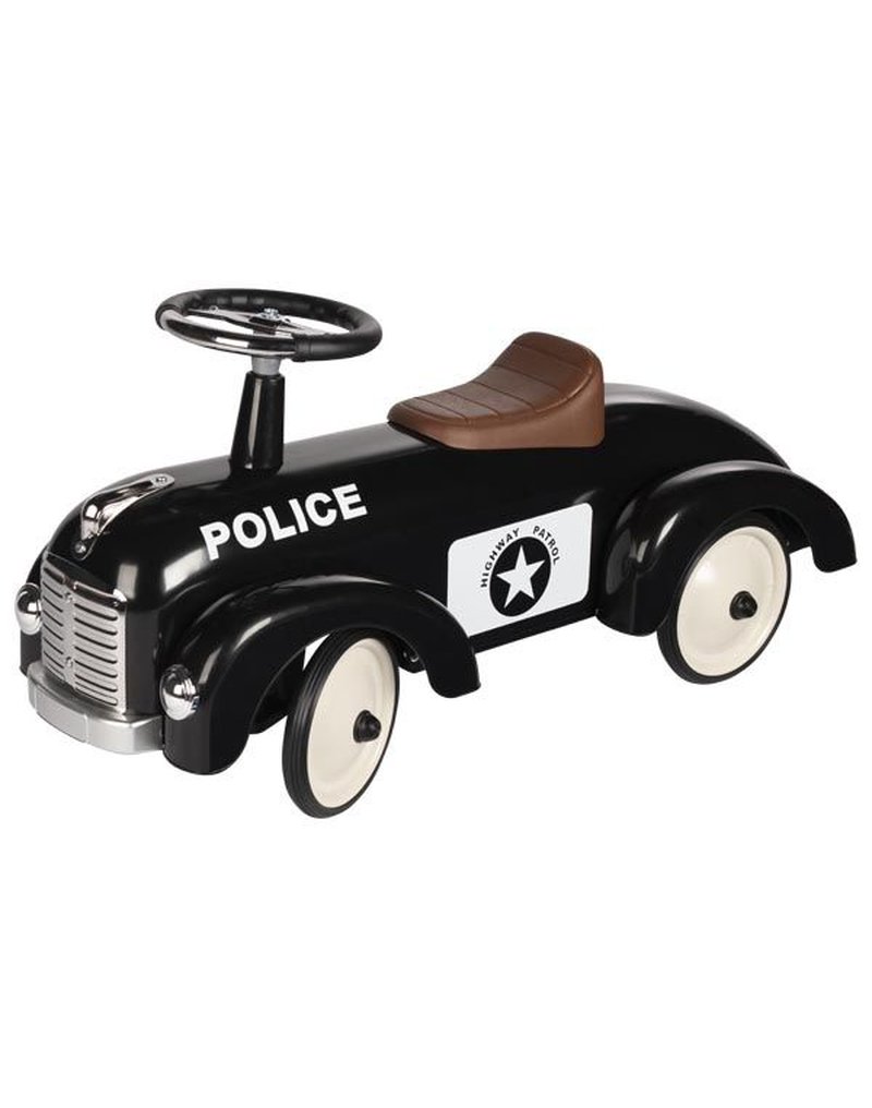 Goki - Jeździk czarny retro Policja