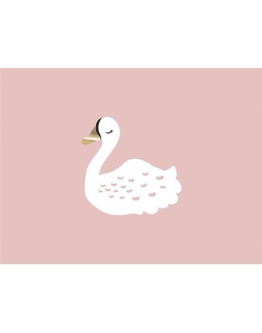 Funkybox - Plakat Dziecięcy 30x42, Pink Swan