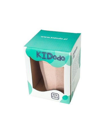 KIDodo - Nieprzewracalny Kubek z Przyssawką z Eko Plastiku, Różowy, 12m+