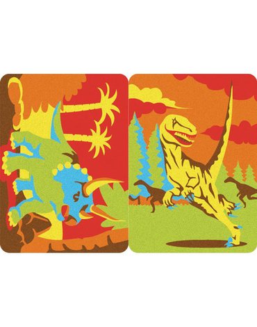 Sabbiarelli - Magiczny Piasek do Kolorowania, Mini Kit, Dinozaury, 5l+