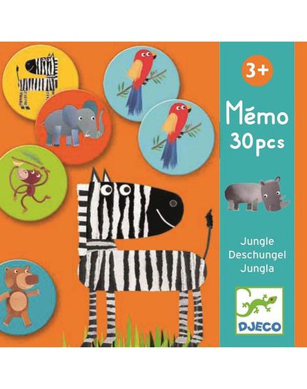 Djeco - Gra pamięciowa Dżungla 30 elementów DJ08159