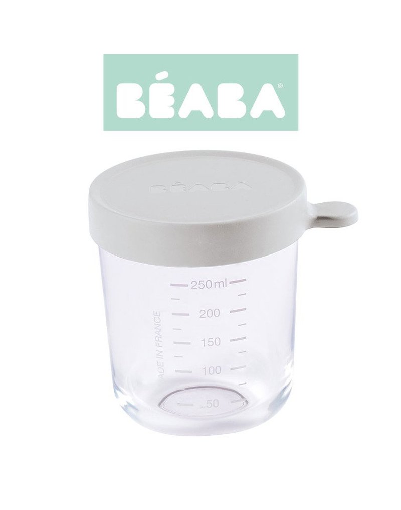 BEABA Pojemnik słoiczek szklany z hermetycznym zamknięciem 250 ml Light Mist Beaba