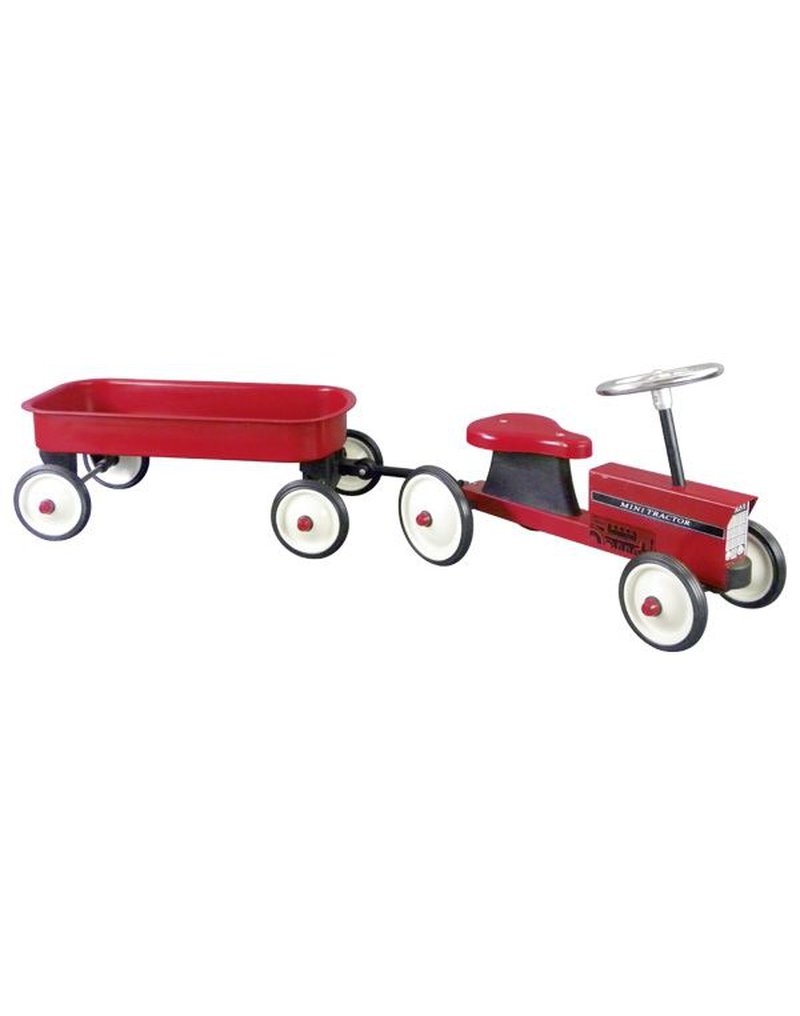 Goki - Traktor dla dzieci metalowy z przyczepką