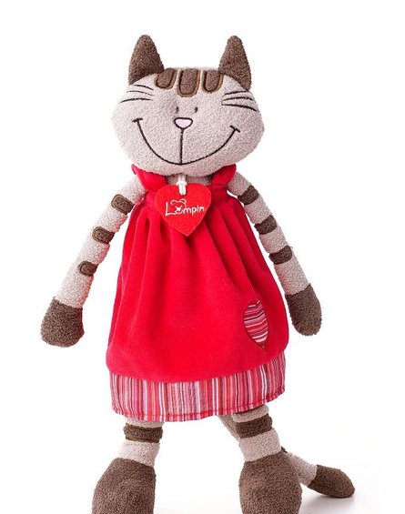 Lumpin - Pluszowa kotka Andżela w czerwonej sukni