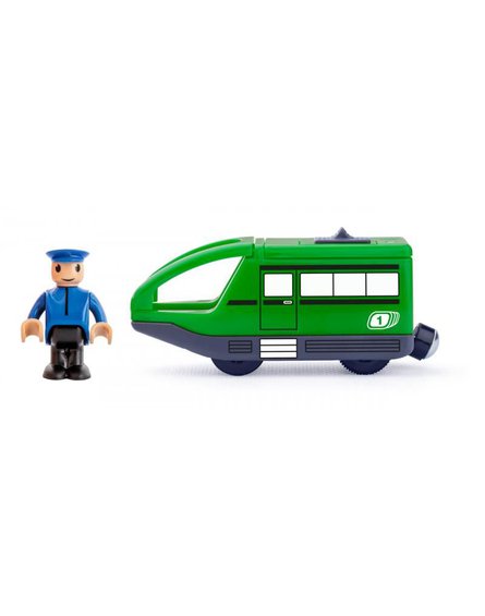 Woody - Pociąg z maszynistą na baterie zielony