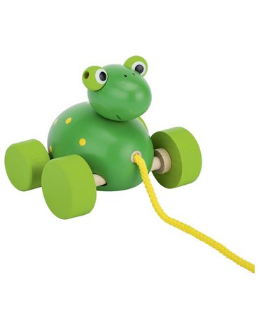 Goki® - Żabka Frodo – zabawka do ciągnięcia na sznurku