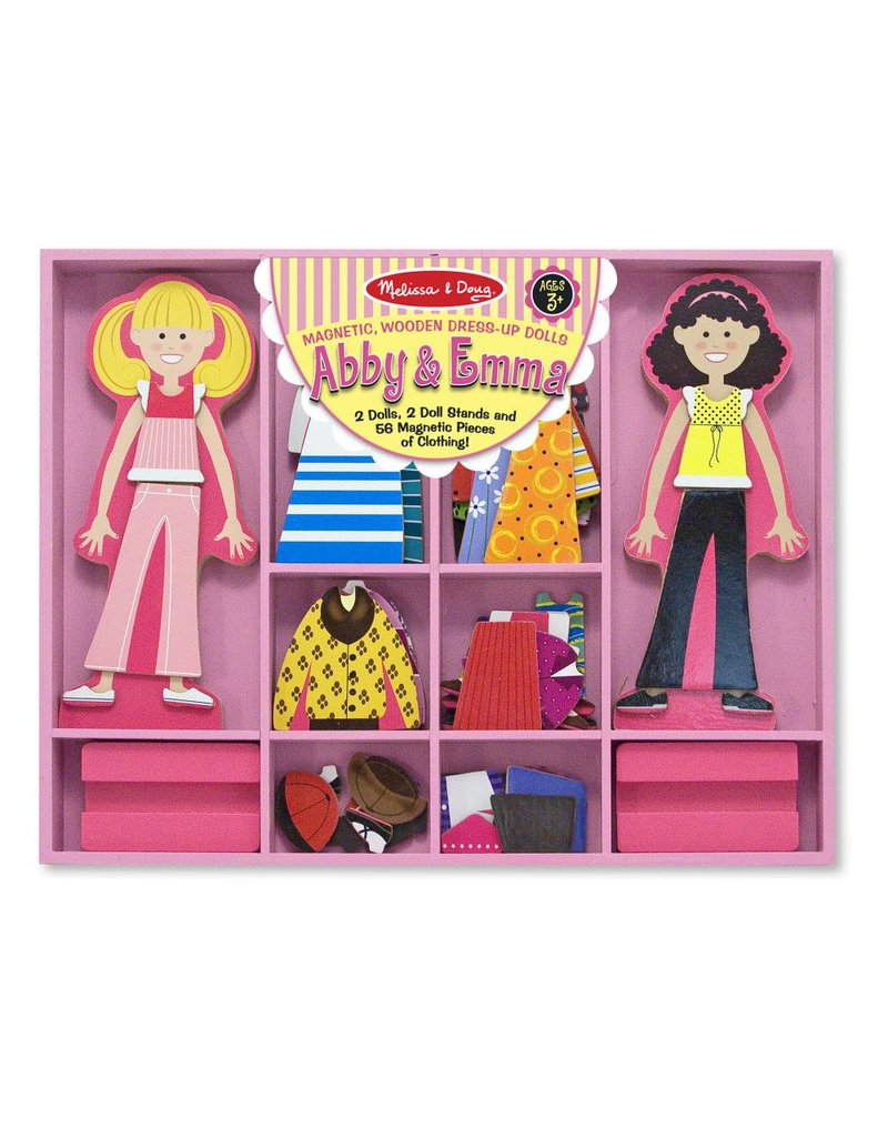 Melissa&Doug® - Układanka magnetyczna – Drewniane laleczki do ubierania