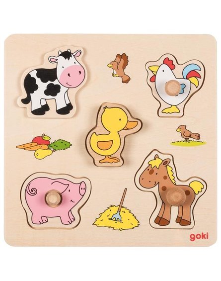 Goki® - Puzzle zwierzątka Farma