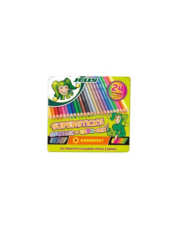 Jolly - Kredki Supersticks 24 kolory w tym metaliczne i neon