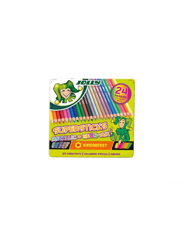 Jolly - Kredki Supersticks 24 kolory w tym metaliczne i neon