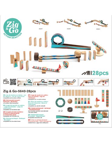 Djeco - Zestaw Zig & Go-28 element. DJ05640