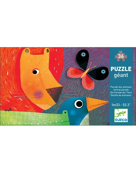 Djeco - Puzzle PARADA ZWIERZĄT 1,33m 36 elementów DJ07171