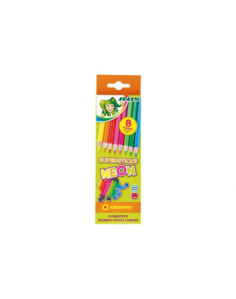 Jolly - Kredki Supersticks neon 8 kolorów