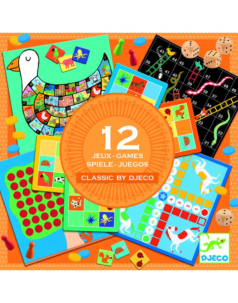 Djeco - Zestaw 12 gier Classic box 4+  DJ05218