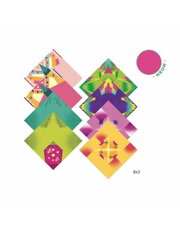 Djeco - Origami TROPIKI (neonowe) DJ08754