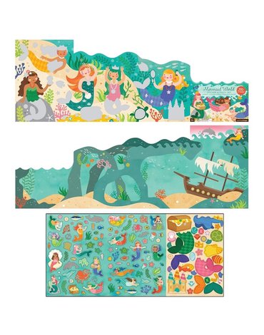 Petit Collage Naklejki z Planszą Syrenka