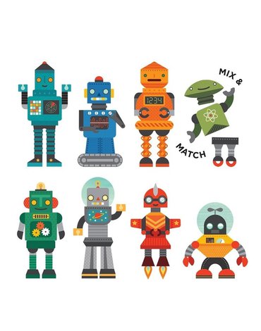 Petit Collage Magnetyczne Postacie Roboty