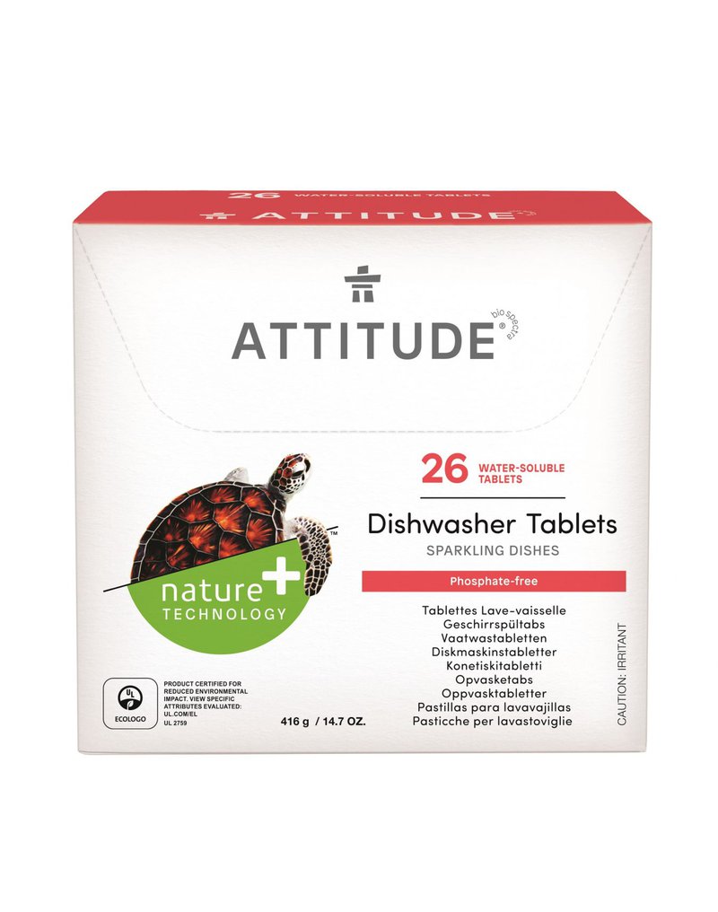 Attitude, Tabletki do zmywarki Rozpuszczalne saszetki (26 szt), 520 g ATTITUDE