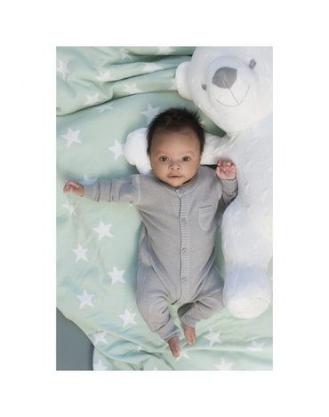 Baby's Only, PROMOCJA, Star Kocyk niemowlęcy dwustronny z minky, 95x70cm, Miętowy/Biały, WYPRZEDAŻ -50% BABY'S ONLY