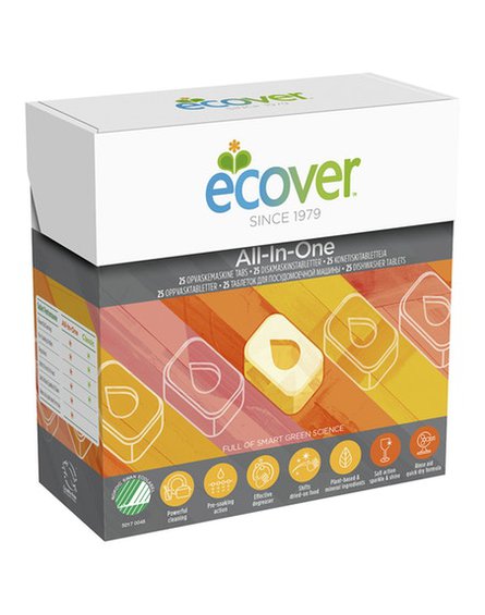 Ecover, Tabletki do zmywarki All-in-one (25 szt.) 0,5 kg
