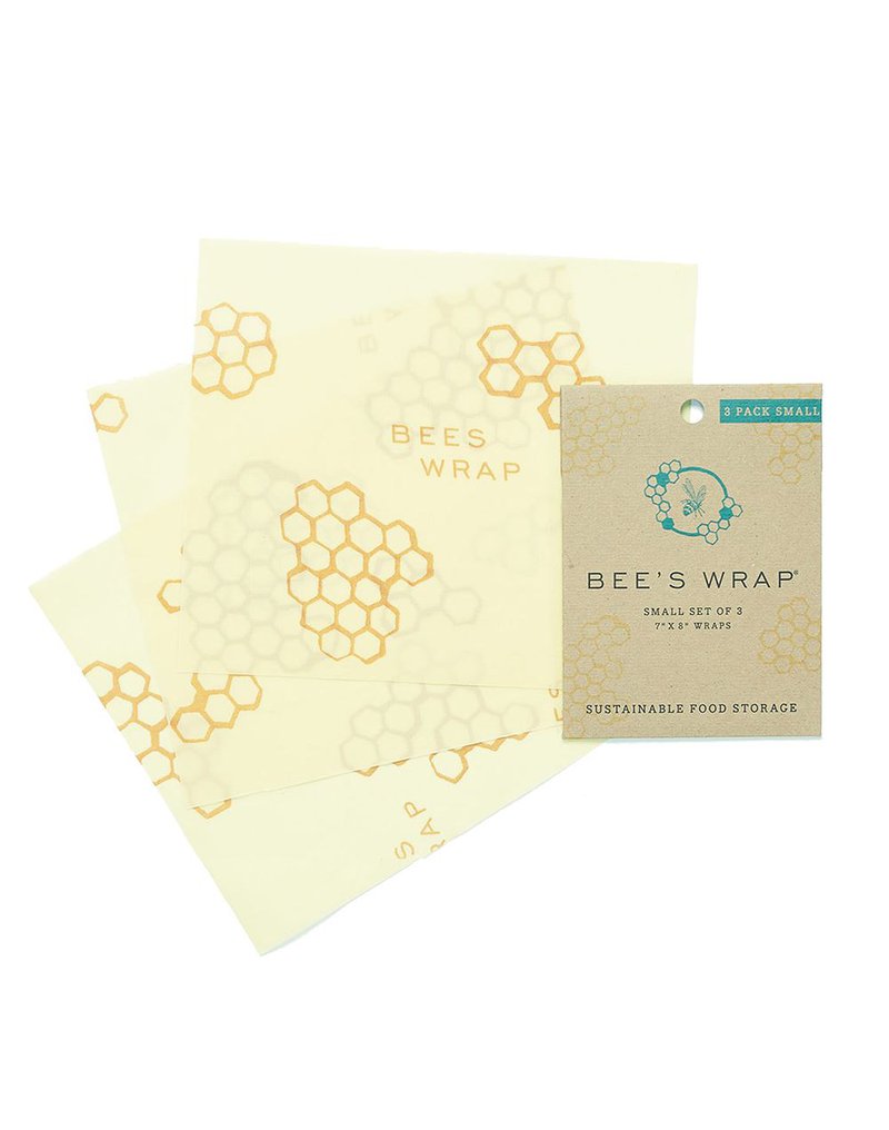 Bee's Wrap, Woskowana organiczna bawełna do zawijania, 3 szt., rozm. S 17,5 x 20 cm BEE'S WRAP