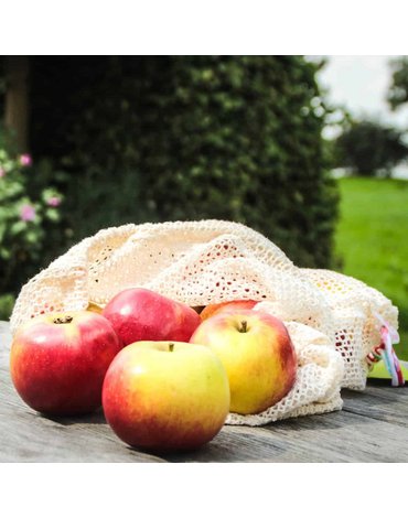 Bag-again, Siatka z organicznej bawełny na owoce i warzywa L, 38 x 30 cm BAG-AGAIN