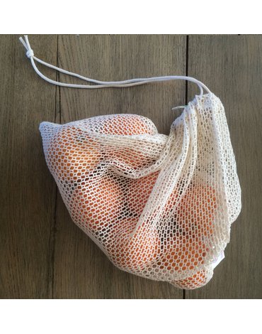 Bag-again, Siatka z organicznej bawełny na owoce i warzywa L, 38 x 30 cm BAG-AGAIN