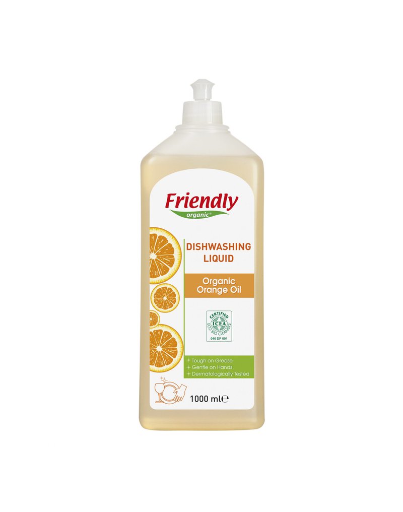 Friendly Organic, Płyn do mycia naczyń, pomarańczowy, 1000 ml FRIENDLY ORGANIC