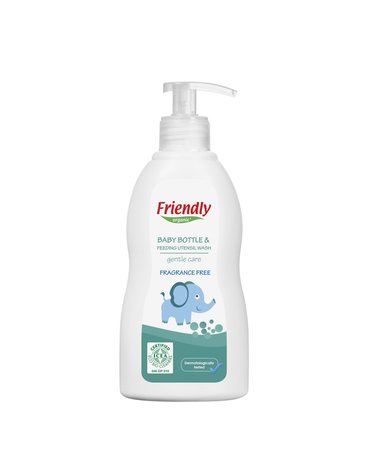 Friendly Organic, Płyn do mycia butelek dziecięcych, bezzapachowy, 300ml Dispenser