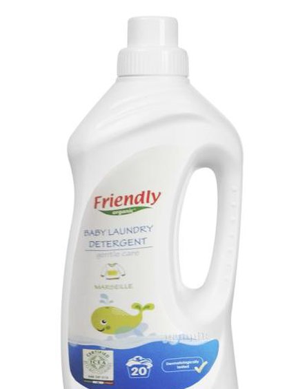 Friendly Organic, Płyn do prania ubranek dziecięcych, 1L, Mydło Marsylskie