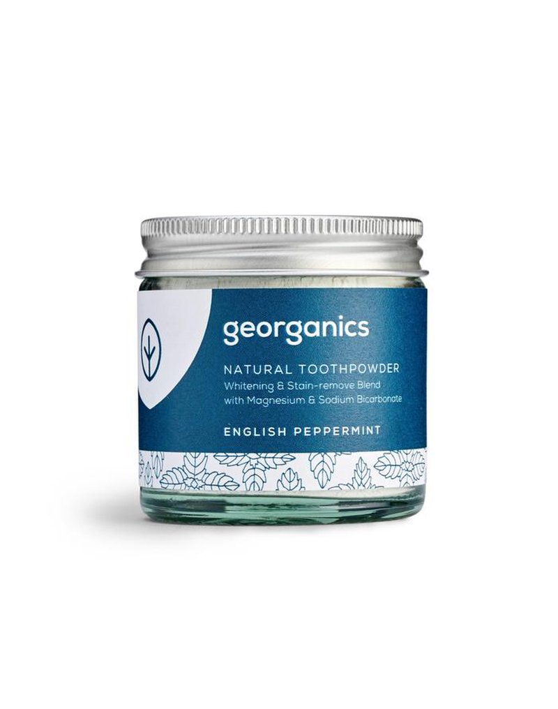 Georganics, Proszek do czyszczenia zębów, English Peppermint, 60 ml GEORGANICS