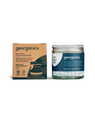 Georganics, Proszek do czyszczenia zębów, English Peppermint, 60 ml GEORGANICS