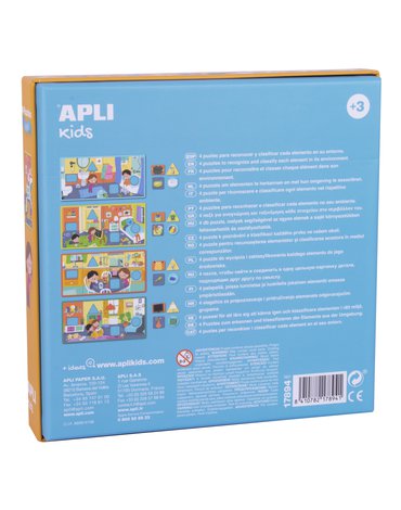 Puzzle 4 układanki Apli Kids - W domu 3+