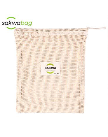 Sakwabag, Worek na zakupy zero waste, średni, 25x30cm, tara 35g