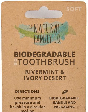 NATURAL FAMILY CO (NFCo) - The Natural Family Co, Biodegradowalne szczoteczki do zębów, 2szt., soft, Rivermint i Ivory Desert