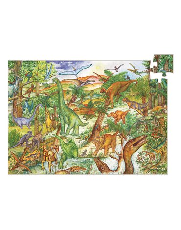 Djeco - Puzzle Dinozaury z książeczką 100 el. DJ07424