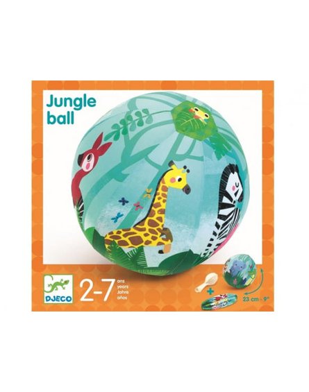 Djeco - Piłka materiałowa DŻUNGLA z balonami 23 cm DJ02056