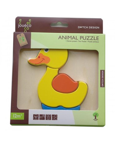 Joueco - Drewniane puzzle Animal - kaczka