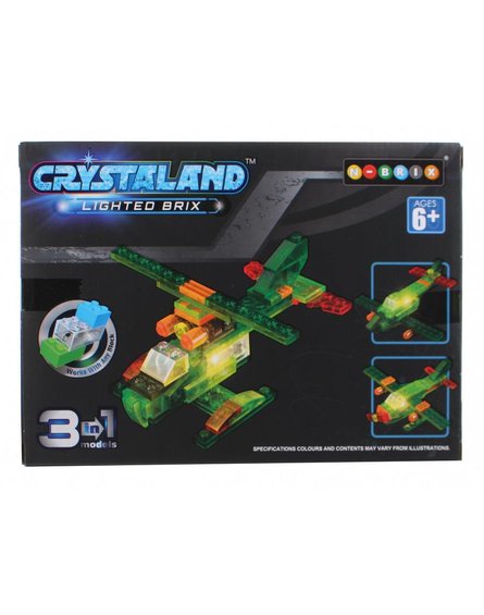 Crystaland - Klocki świecące LED 3w1 pojazd konstrukcyjny