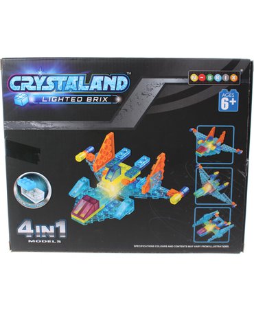 Crystaland - Klocki świecące LED 4w1 pojazd kosmiczny