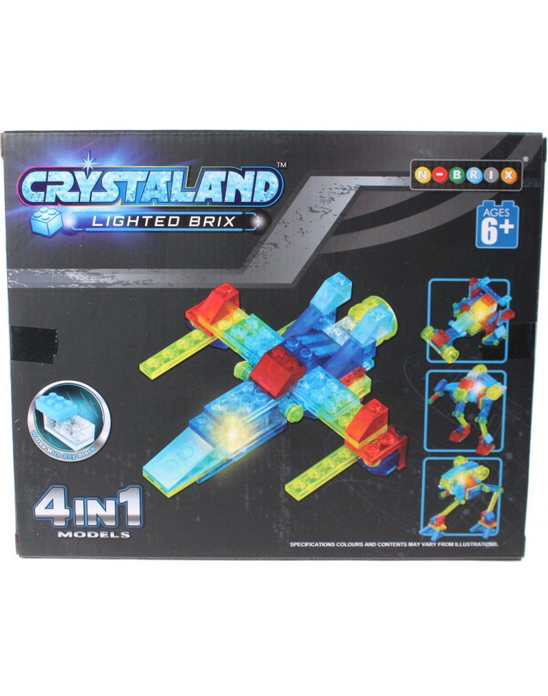 Crystaland - Klocki swiecace LED 4w1 pojazd kosmiczny