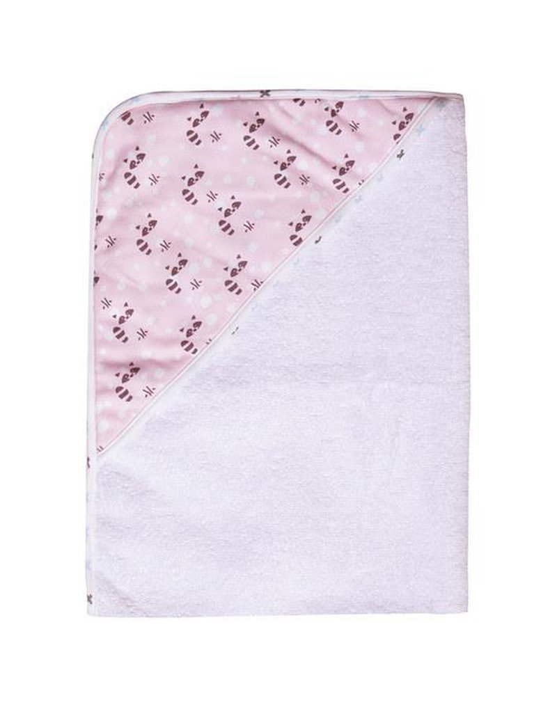Ręcznik kąpielowy z kapturem LUMA Racoon Pink