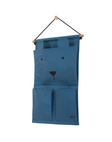 Jollein - Baby & Kids - Jollein - Przybornik na łóżeczko Canvas Animal Club Steel Blue