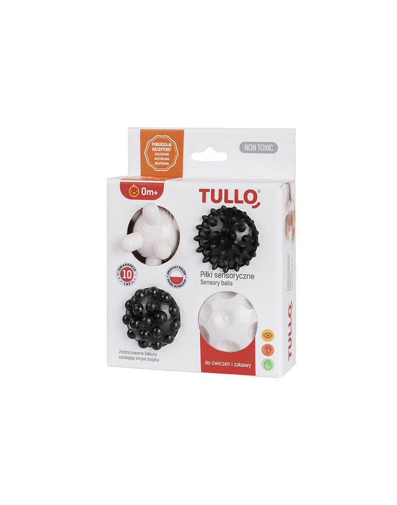 Tullo - Piłeczki sensoryczne czarno-białe 4 szt