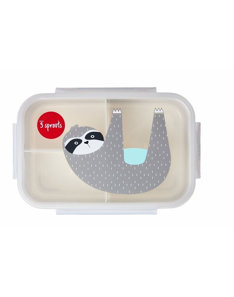 3 Sprouts Lunchbox Bento Leniwiec Grey