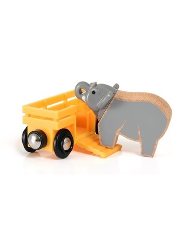 BRIO World Wagon ze Słoniem Safari
