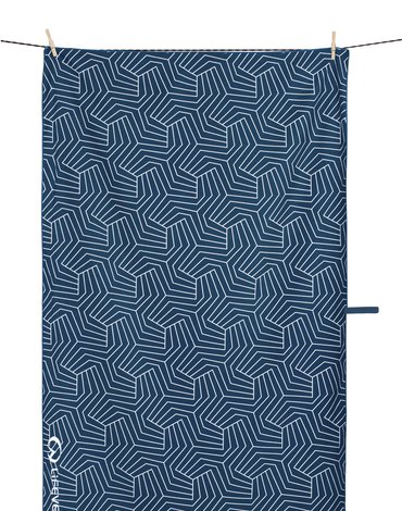LittleLife - Ręcznik szybkoschnący SoftFibre Recycled Lifeventure - Navy 150x90 cm