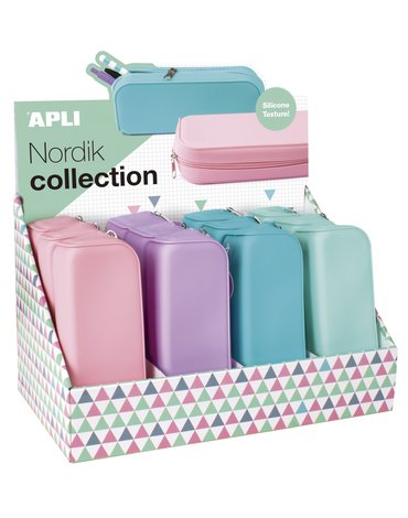 Silikonowy piórnik Nordik Collection Apli Kids - Różowy